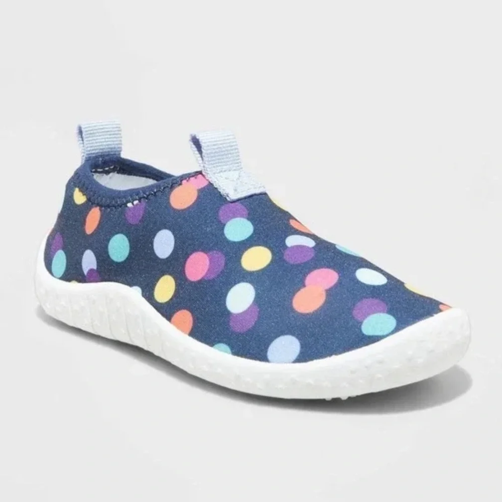Lake Slip-On Apparel Water Shoes from Cat & Jack in Navy Multicolor Dot Size 11